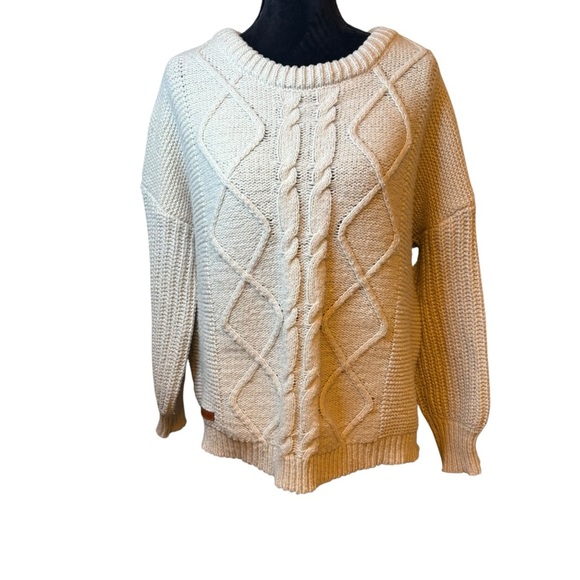 Simply Southern | Cream Cable Knit Sweater | Sz L - Picture 1 of 7